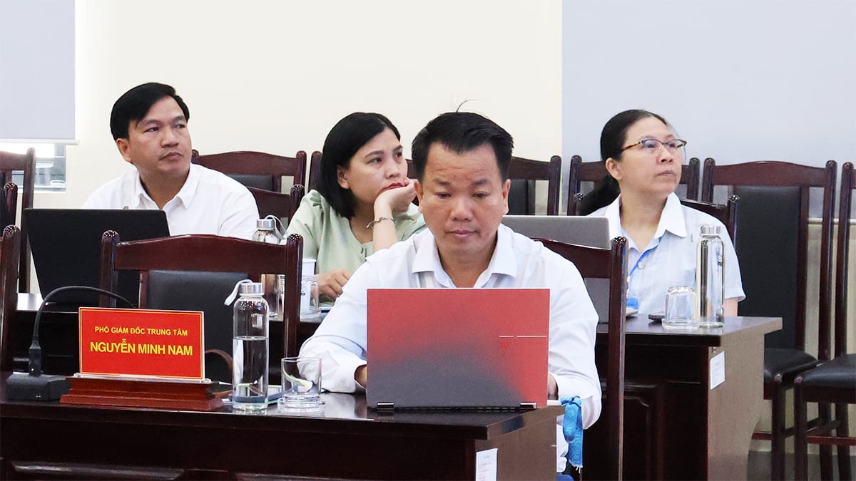 Ông Nguyễn Minh Nam – Phó Bí thư Thường trực Đảng ủy, Phó Giám đốc Trung tâm – phát biểu khai mạc tập huấn